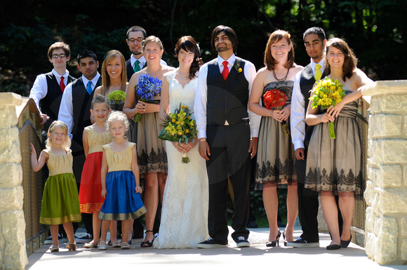 Casual wedding party