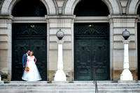 Bride & Groom doorway Pittsburgh PA
