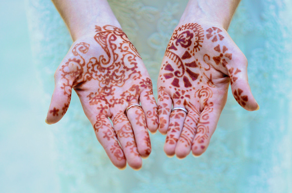 Henna on Bride's Hands